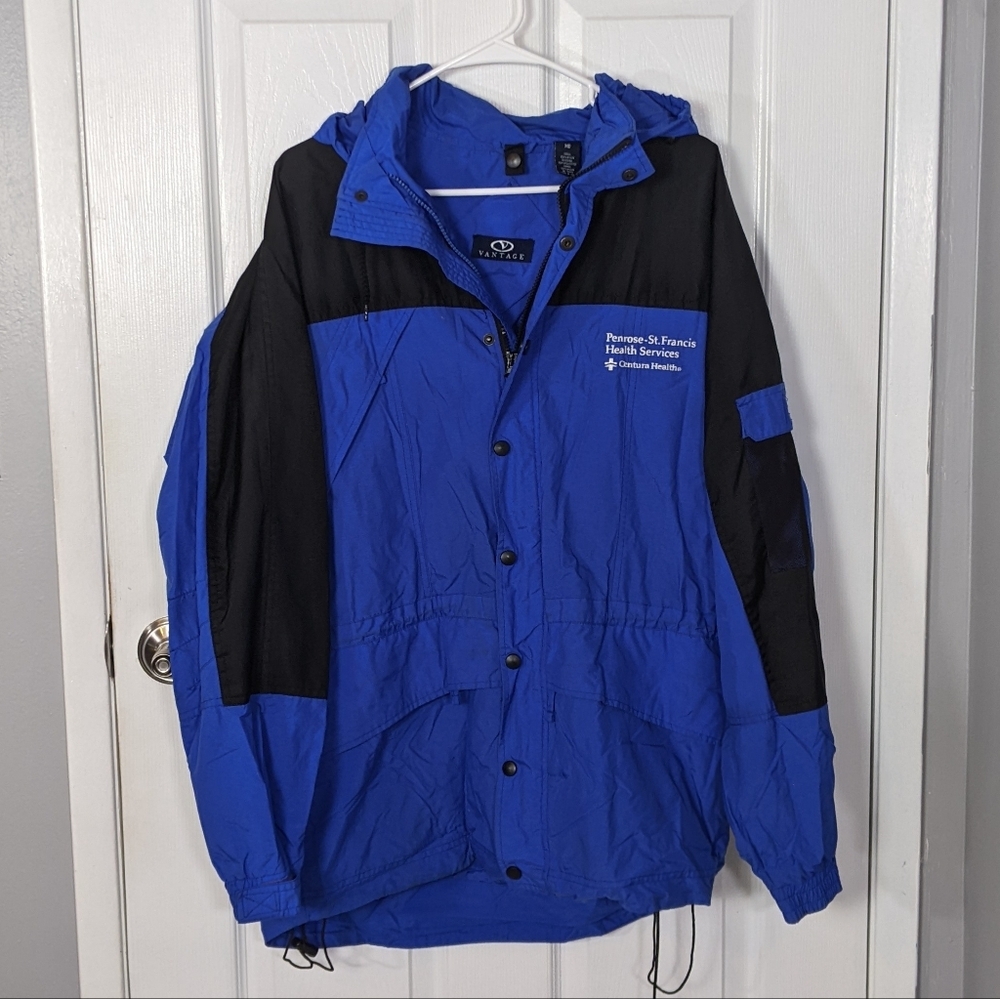 Retro Vantage Brand Nylon Shell Jacket with Medical‎ Logo Size Unisex Medium